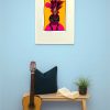 Siebdruck "Anafrosch" pink/gelb - Thumbnail Image 2
