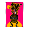 Siebdruck "Anafrosch" gelb/pink - Thumbnail Image 1